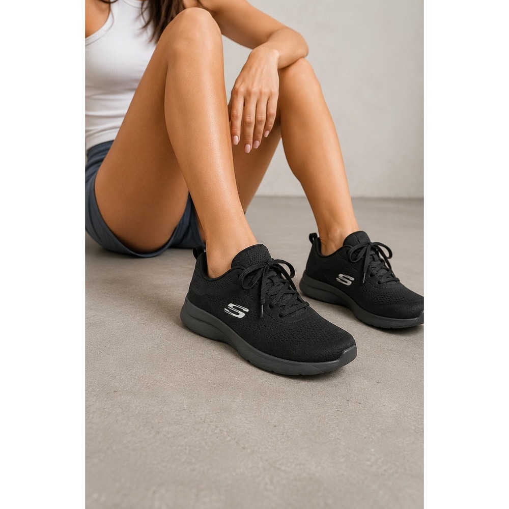 Skechers Bobs Squad Chaos Face Off Black Sneakers Womens 7.5 Wide 58719WR